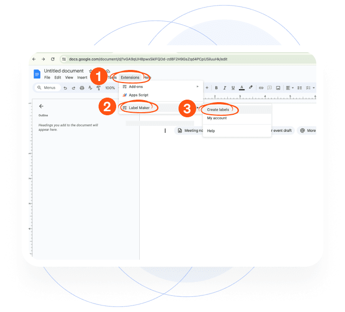 Open Label Maker in Google Docs or Sheets